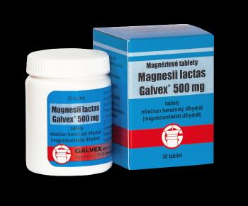 Magnesii Lactici 500 mg tbl. Galvex Magnéziové tablety 500 mg Galvex tbl.50 x 0,5 g