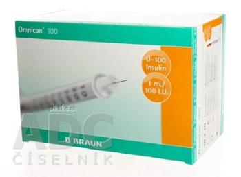 B.BRAUN BB Omnican inz. striekačka 100 objemml, ihla 0,30x12 mm 100 ks