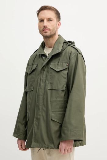 Bunda Alpha Industries M-65 pánska, zelená farba, prechodná, oversize, 100103