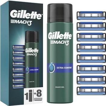 GILLETTE Mach3 8 ks + Gél 200 ml (7702018610402)