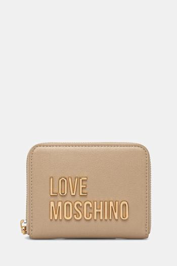 Peňaženka Love Moschino dámska, béžová farba, JC5613PP1
