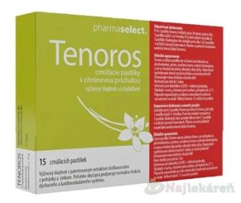 Tenoros pastilky na cmúľanie s pohánka zinkom s citrónov 15 pastilek