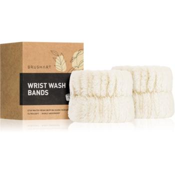 BrushArt Home Salon Wrist wash bands náramky proti stekajúcej vode pri umývaní tváre Cream 2 ks