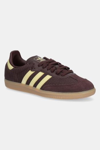 Tenisky adidas Originals Samba OG dámske, hnedá farba, JR8167