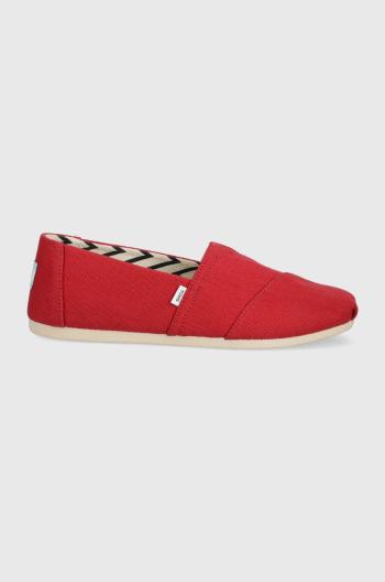 Espadrilky Toms Alpargata červená farba,