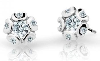 Cutie Jewellery Detské náušnice z bieleho zlata C2178-30-X-2 biela