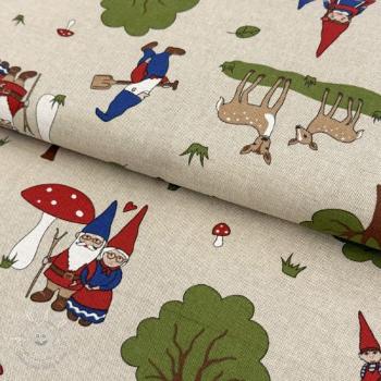 Dekoračná látka Linenlook Gnome Forest