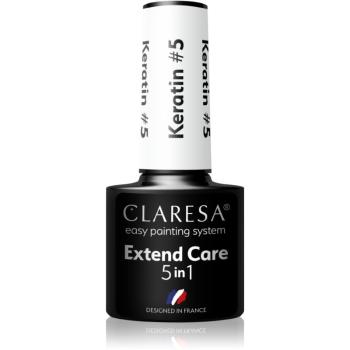 Claresa Extend Care 5 in 1 Keratin podkladový lak pre gélové nechty s vyživujúcim účinkom odtieň 5 g