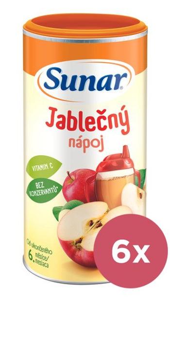 6x SUNAR Nápoj rozpustný jablčný 200g