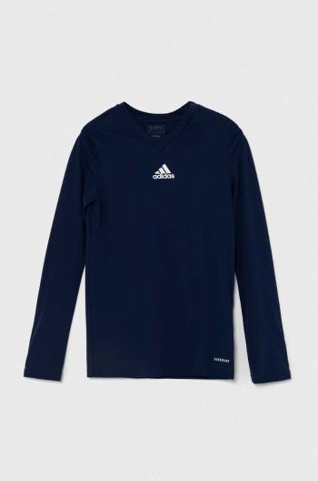 Detské tričko s dlhým rukávom adidas Performance TEAM BASE TEE tmavomodrá farba, s potlačou, GN5712