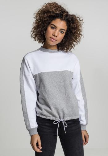 Urban Classics Ladies Oversize 2-Tone Stripe Crew grey/white - S