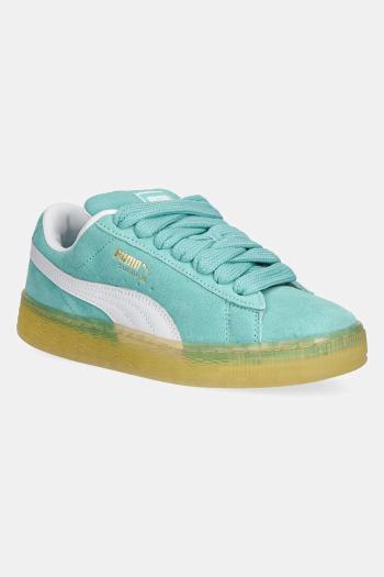 Kožené tenisky Puma Suede XL tyrkysová farba, 395205