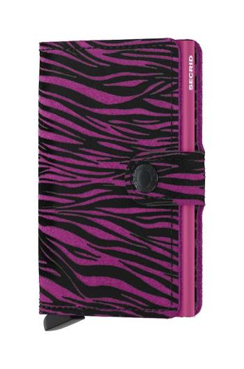 Kožená peňaženka Secrid Miniwallet Zebra Fuchsia ružová farba