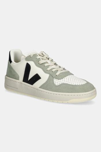 Kožené tenisky Veja VI0220500B V-10 LEATHER pánske, zelená farba, VI0220500B