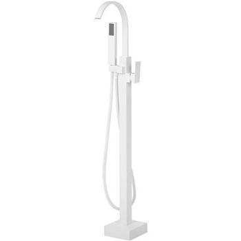 Voľne stojaci vaňový faucet matný biely RIBBON, 297029 (beliani_297029)