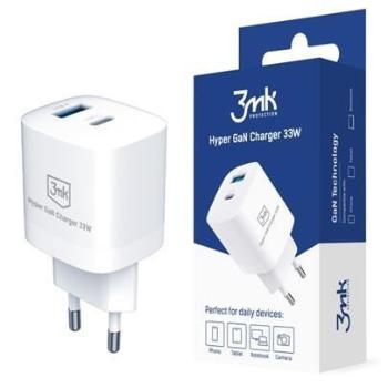 3mk sieťová nabíjačka - Hyper GaN Charger 33W, biela