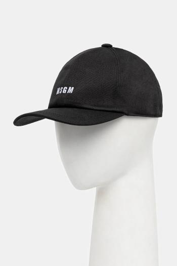 Bavlnená šiltovka MSGM čierna farba, 3940ML02.257580