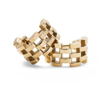 Daniel Wellington Štýlové pozlátené náušnice 5-Link DW00400990
