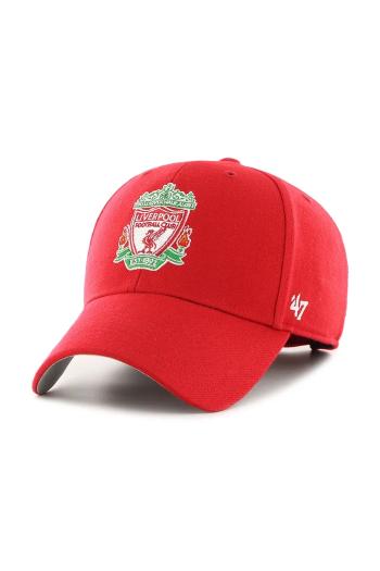 Šiltovka 47 brand Liverpool FC červená farba, s nášivkou, EPL-MVP04WBV-RDH