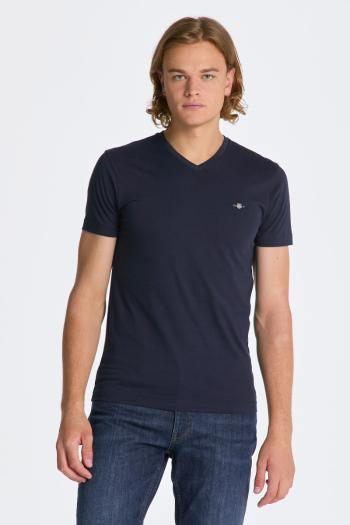 PÓLÓ GANT SLIM SHIELD V-NECK T-SHIRT EVENING BLUE