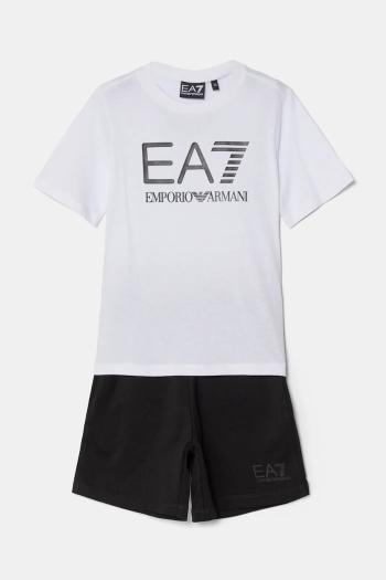 Detská bavlnená súprava EA7 Emporio Armani biela farba, 7B000043 AF10378