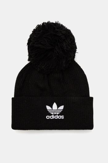 Čiapka adidas Originals čierna farba, z tenkej pleteniny, IY5516