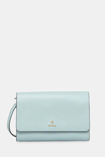 Kožená kabelka Furla tyrkysová farba, WE00675.ARE000.AQ0001007