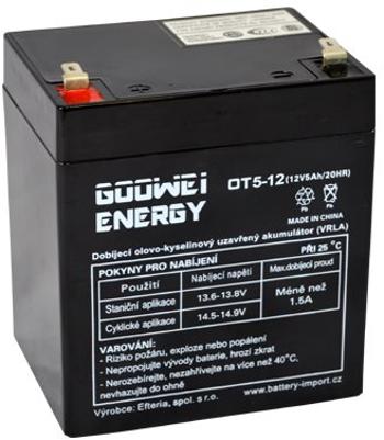 Szünetmentes táp akkumulátor GOOWEI ENERGY Karbantartásmentes ólomakkumulátor OT5-12, 12 V, 5 Ah