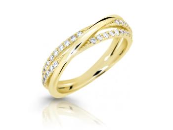 Cutie Diamonds Očarujúce prsteň zo žltého zlata s diamantmi DZ6906-3254-10-X-1 54 mm