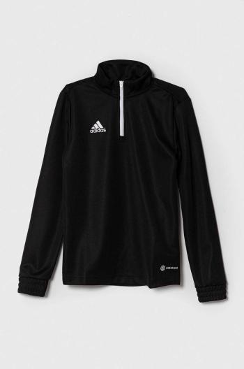 Detská mikina adidas Performance ENT22 TR TOPY čierna farba, s potlačou