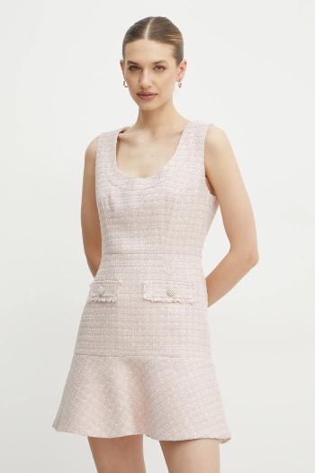 Šaty Guess DAPHNEE ružová farba, mini, áčkový strih, W5RK10 WGW82