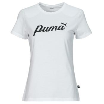 Puma  ESS+ BLOSSOM SCRIPT TEE  Tričká s krátkym rukávom Biela