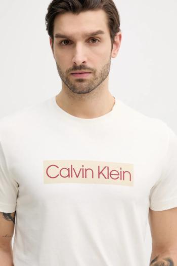 Bavlnené tričko Calvin Klein Jeans pánske, biela farba, s potlačou, J30J327472