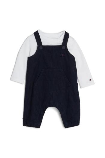 Detská bavlnená súprava Tommy Hilfiger čierna farba, KN0KN01920