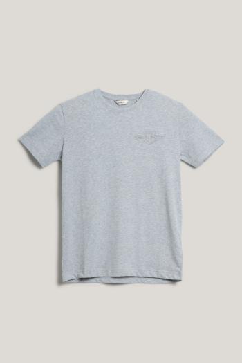 TRIČKO GANT TONAL AS SS T-SHIRT LIGHT GREY MELANGE