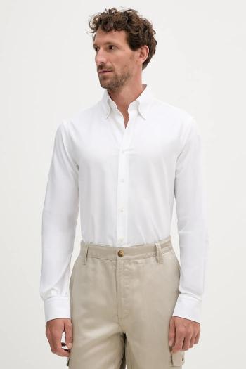 Bavlnená košeľa Tommy Hilfiger biela farba, regular, s golierom button-down, MW0MW39754
