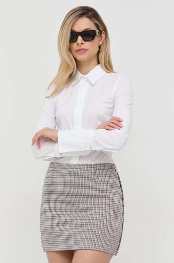 Body Patrizia Pepe dámska, biela farba, slim, s klasickým golierom, CC0355 A01