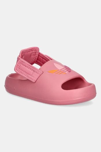 Detské šľapky adidas Originals ADIFOM ADILETTE ružová farba, JP5524