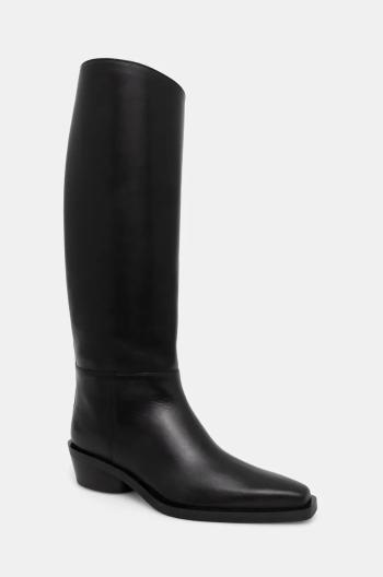 Kožené čižmy Proenza Schouler Bronco dámske, čierna farba, na podpätku, PS41031A