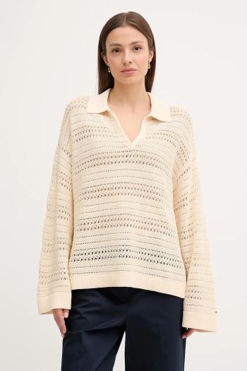 Sveter Tommy Hilfiger béžová farba, ľahké, WW0WW46524