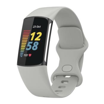 SILICONE Vymeniteľný remienok pre Fitbit Charge 6 / Charge 5 šedý