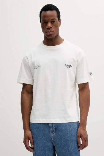 Bavlnené tričko Pepe Jeans COLVILLE pánske, biela farba, s potlačou, PM509793