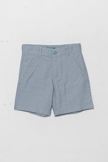 Detské ľanové šortky United Colors of Benetton nastaviteľný pás 43WBG901G