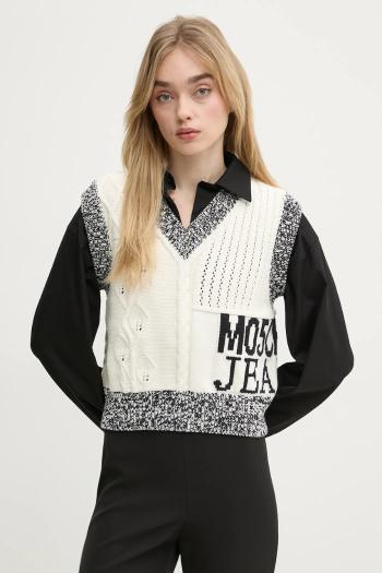 Vesta Moschino Jeans béžová farba, teplá, 0886 3209