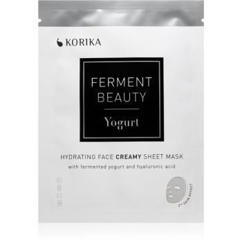 KORIKA FermentBeauty Hydrating Face Sheet Mask with Fermented Yogurt and Hyaluronic Acid hydratačná plátenná maska s fermentovaným jogurtom a kyselino