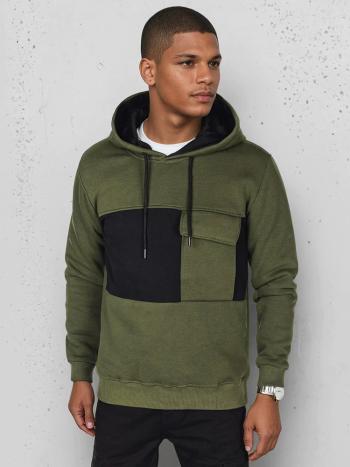 Pánska mikina s kapucňou khaki Dstreet BX5913