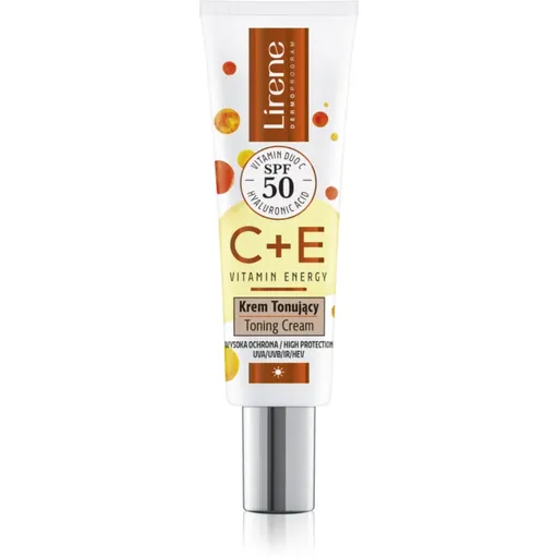 Lirene Vitamin Energy C+E pleťový krém pre zjednotenie farebného tónu pleti SPF 50 30 ml