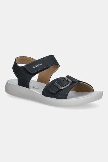 Detské nubukové sandále Geox LIGHTFLOPPY tmavomodrá farba, J45GQD.00032