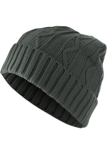 Urban Classics Beanie Cable Flap charcoal - UNI