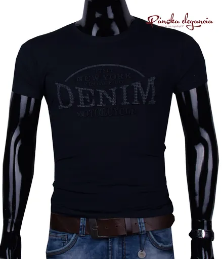 Tm.modré pánske tričko.